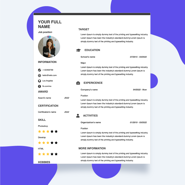 CV Layout 6
